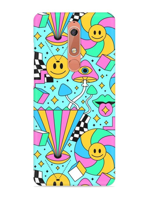 Trippy Rainbow 60S Snap Case for Nokia 5.1 Zapvi