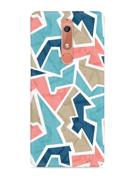 Vintage Geometric Triangle Snap Case for Nokia 5.1 Zapvi