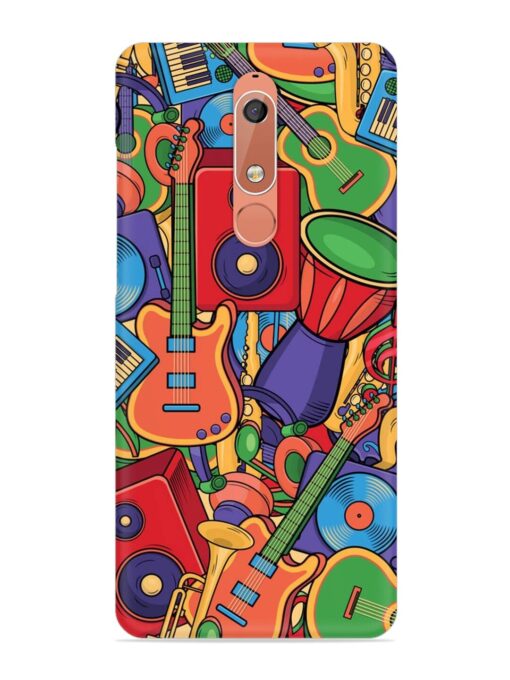 Colorful Music Art Snap Case for Nokia 5.1 Zapvi