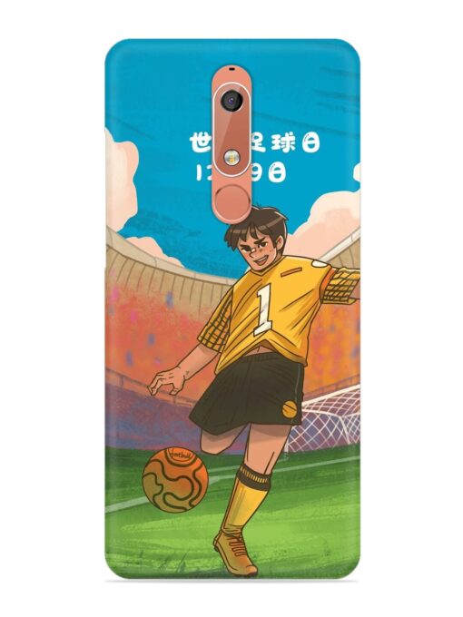 Soccer Kick Snap Case for Nokia 5.1 Zapvi