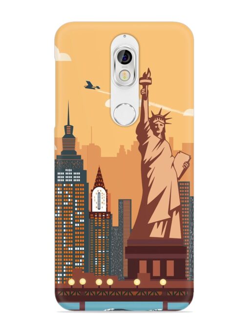 New York Statue Of Liberty Architectural Scenery Snap Case for Nokia 7 Zapvi