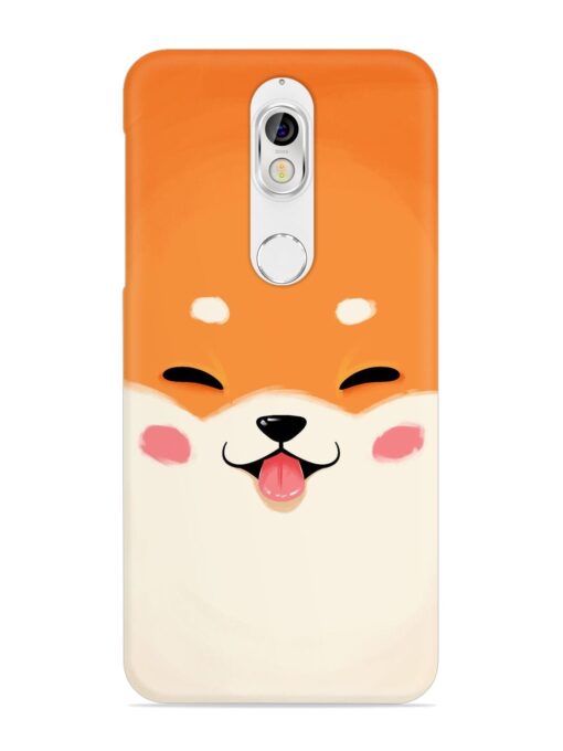 Cute Dog Face Vector Snap Case for Nokia 7 Zapvi