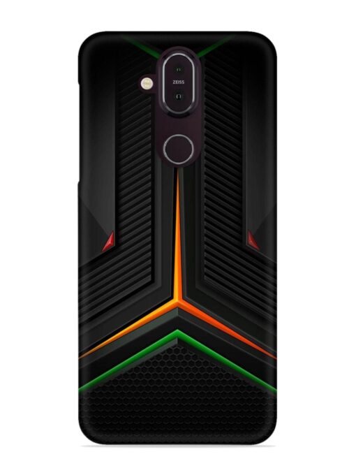 Orange Triangle Light Snap Case for Nokia 7.1 Zapvi