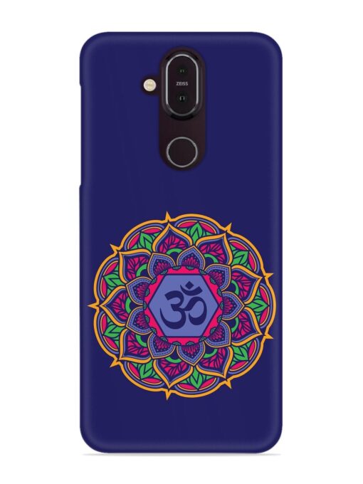 Om Mandala Art Blue Snap Case for Nokia 7.1 Zapvi