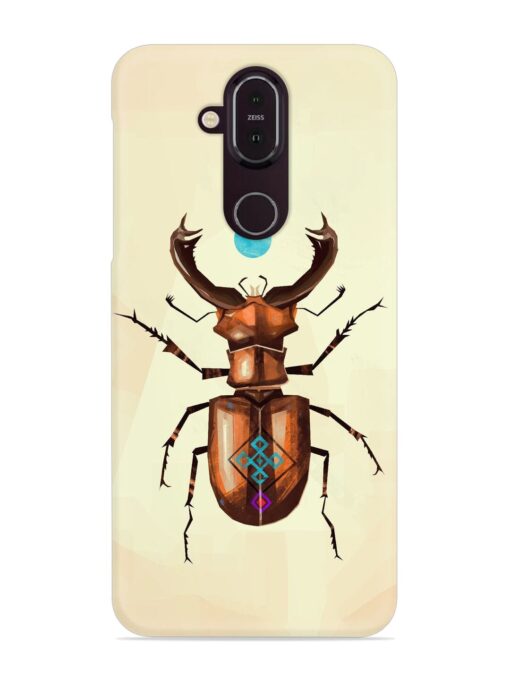 Stag Beetle Vector Snap Case for Nokia 7.1 Zapvi