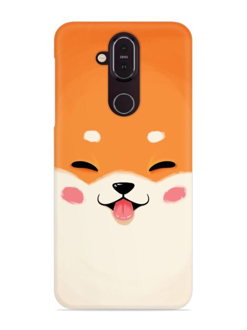 Cute Dog Face Vector Snap Case for Nokia 7.1 Zapvi