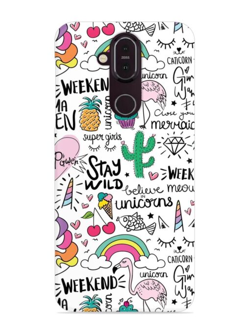 Unicorn Ice Cream Snap Case for Nokia 7.1 Zapvi