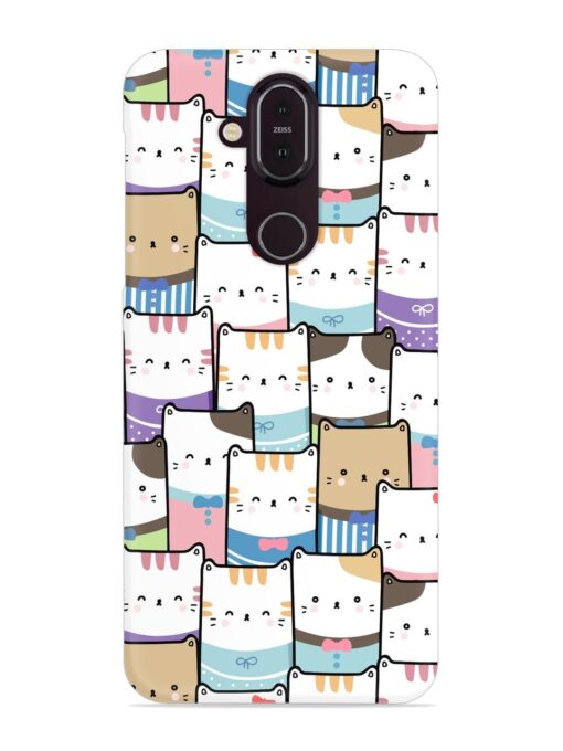 Cute Adorable Cat Snap Case for Nokia 7.1 Zapvi