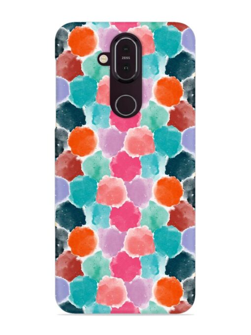 Colorful Seamless Pattern Snap Case for Nokia 7.1 Zapvi