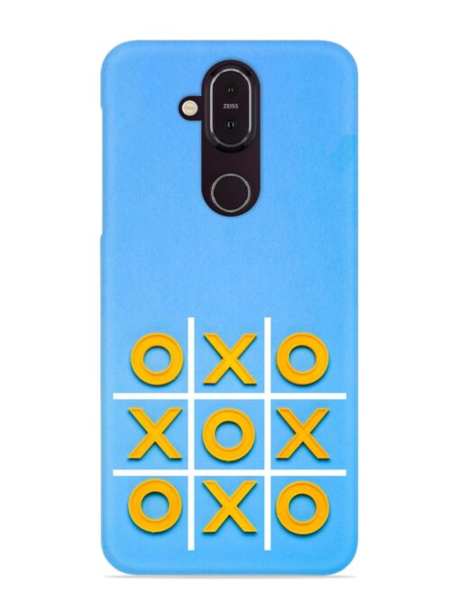 Yellow Plastic Crosses Snap Case for Nokia 7.1 Zapvi