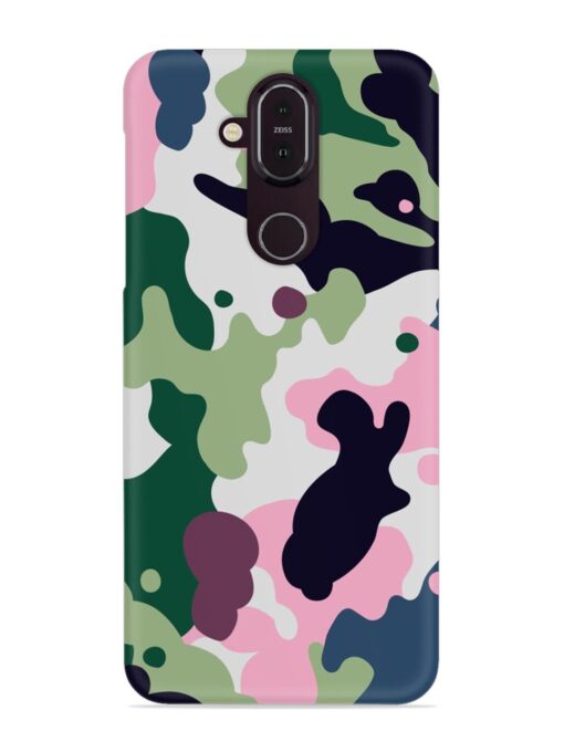 Seamless Funky Camouflage Snap Case for Nokia 7.1 Zapvi