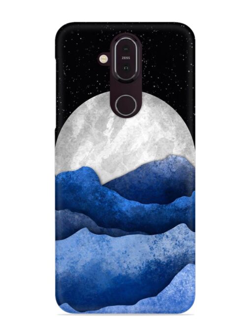 Full Moon Mountain Vector Snap Case for Nokia 7.1 Zapvi