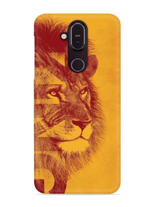 Gold Lion Crown Art Snap Case for Nokia 7.1 Zapvi