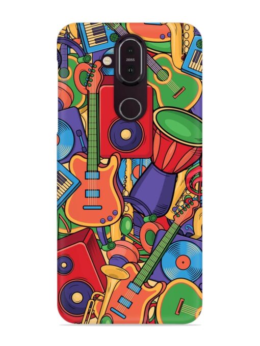 Colorful Music Art Snap Case for Nokia 7.1 Zapvi