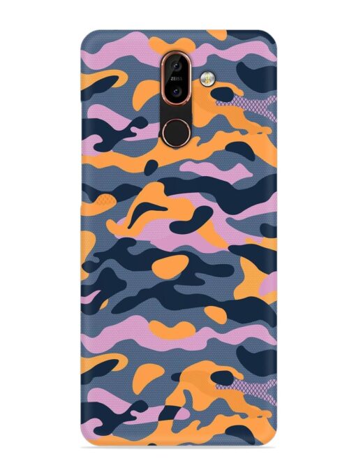 Camouflage Army Military English Orange Art Snap Case for Nokia 7 Plus Zapvi