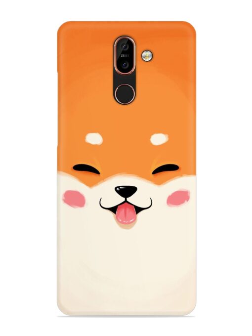 Cute Dog Face Vector Snap Case for Nokia 7 Plus Zapvi