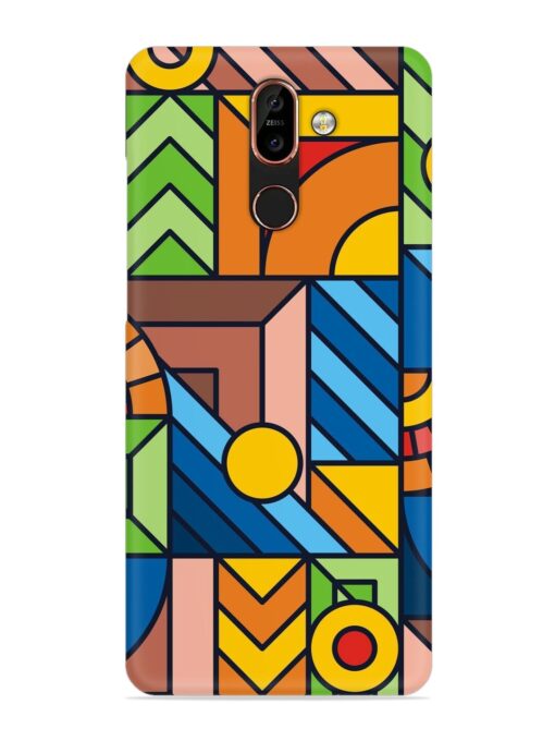 Colorful Geometric Snap Case for Nokia 7 Plus Zapvi