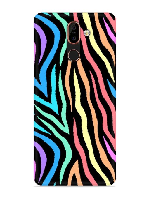 Colorful Abstract Zebra Snap Case for Nokia 7 Plus Zapvi