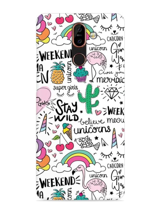 Unicorn Ice Cream Snap Case for Nokia 7 Plus Zapvi