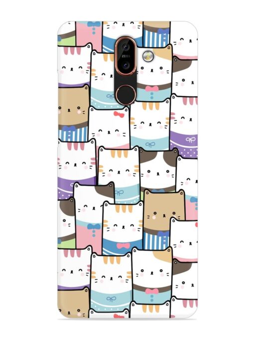 Cute Adorable Cat Snap Case for Nokia 7 Plus Zapvi