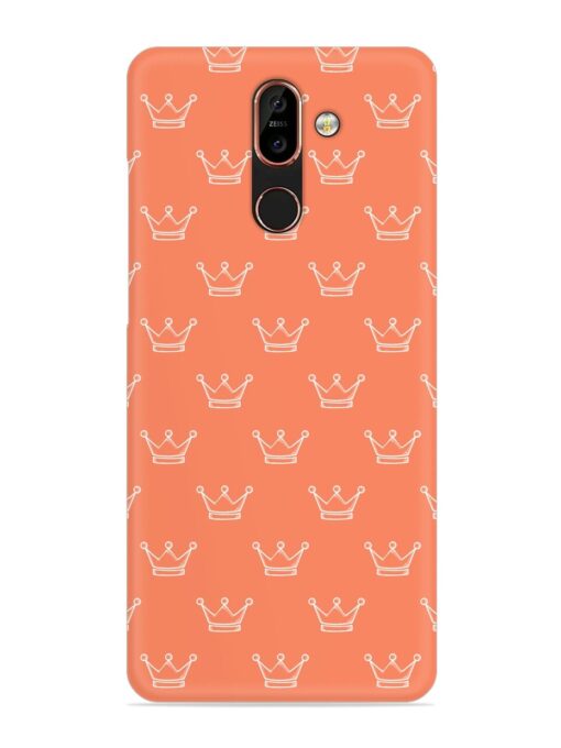 Hand Drawn Crown Snap Case for Nokia 7 Plus Zapvi