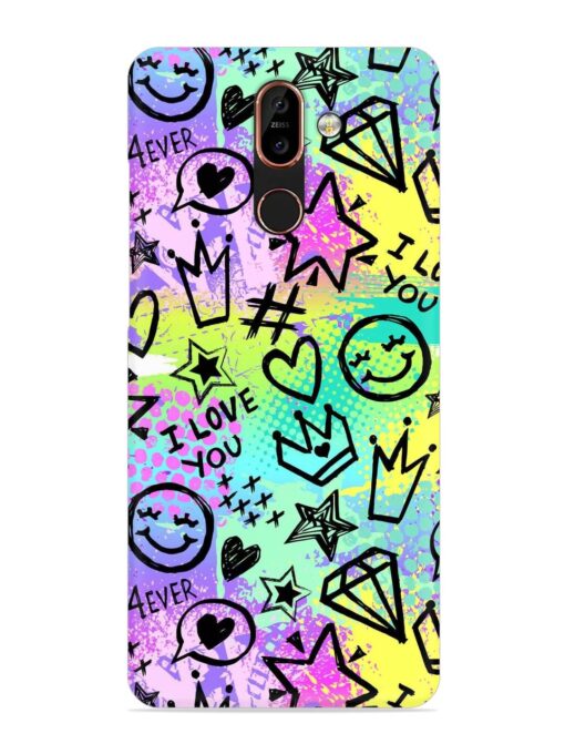 Bright Seamless Pattern Snap Case for Nokia 7 Plus Zapvi