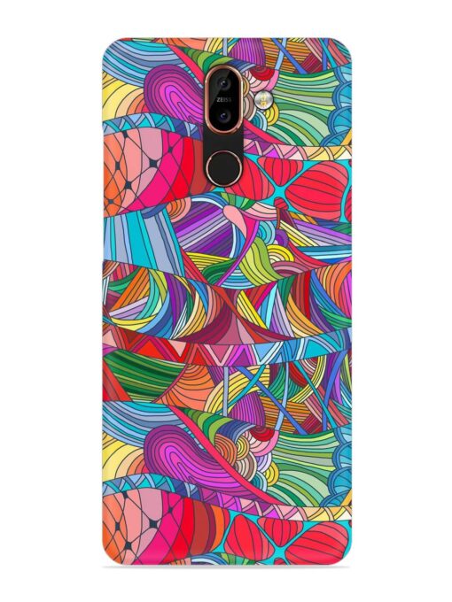 Seamless Patterns Hand Drawn Snap Case for Nokia 7 Plus Zapvi