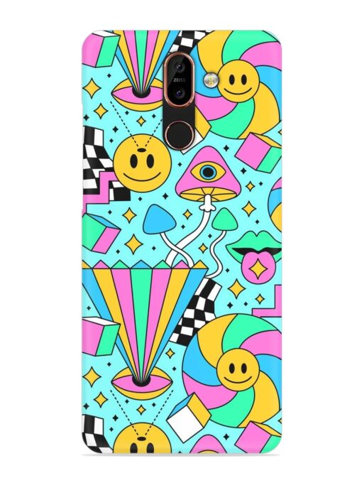 Trippy Rainbow 60S Snap Case for Nokia 7 Plus Zapvi