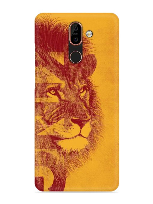 Gold Lion Crown Art Snap Case for Nokia 7 Plus Zapvi