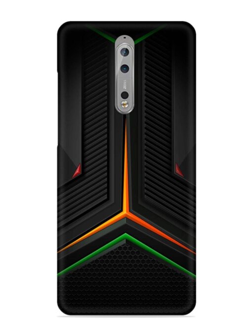 Orange Triangle Light Snap Case for Nokia 8 Zapvi