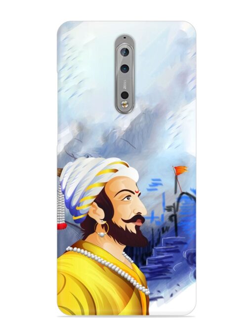 Shivaji Maharaj Color Paint Art Snap Case for Nokia 8 Zapvi