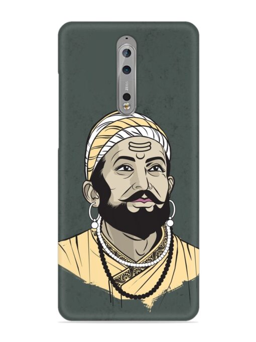 Shivaji Maharaj Vector Art Snap Case for Nokia 8 Zapvi