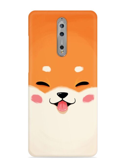 Cute Dog Face Vector Snap Case for Nokia 8 Zapvi