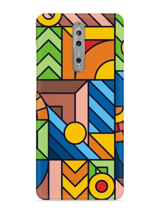 Colorful Geometric Snap Case for Nokia 8 Zapvi