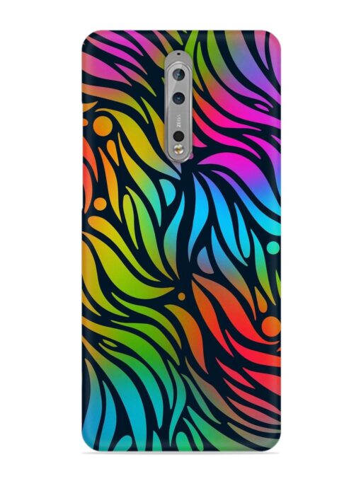 Abstract Leaf Design Snap Case for Nokia 8 Zapvi