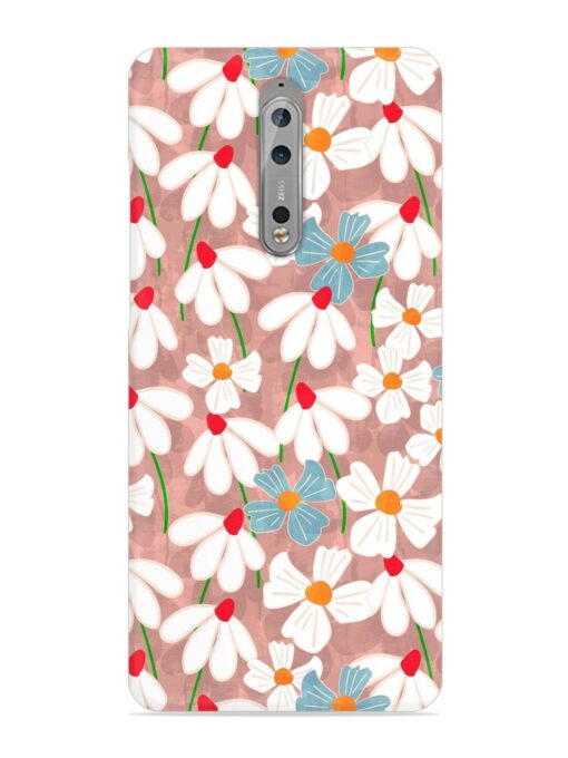 Abstract Petal Flowers Snap Case for Nokia 8 Zapvi