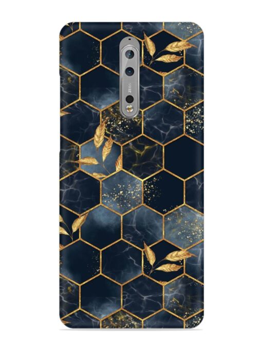 Marble Hexagon Seamless Snap Case for Nokia 8 Zapvi