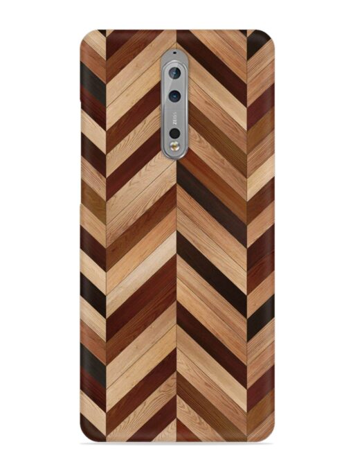 Seamless Wood Parquet Snap Case for Nokia 8 Zapvi