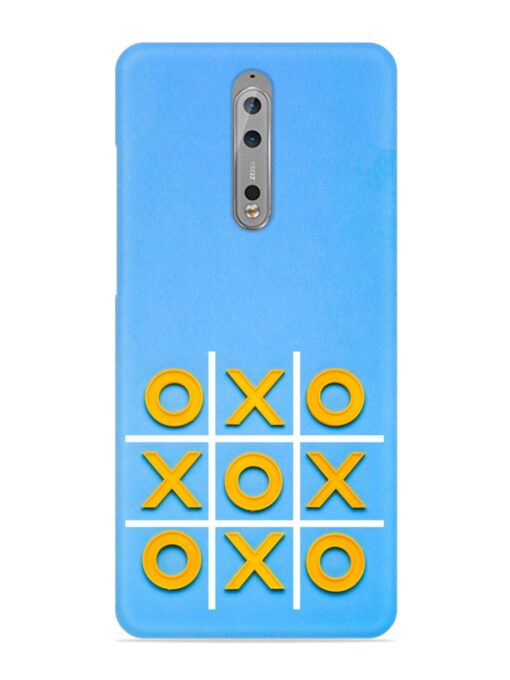 Yellow Plastic Crosses Snap Case for Nokia 8 Zapvi