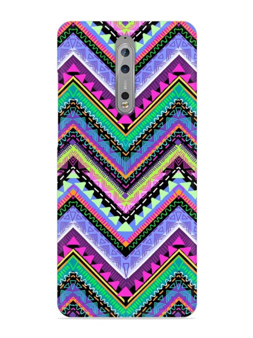 Tribal Aztec Print Snap Case for Nokia 8 Zapvi