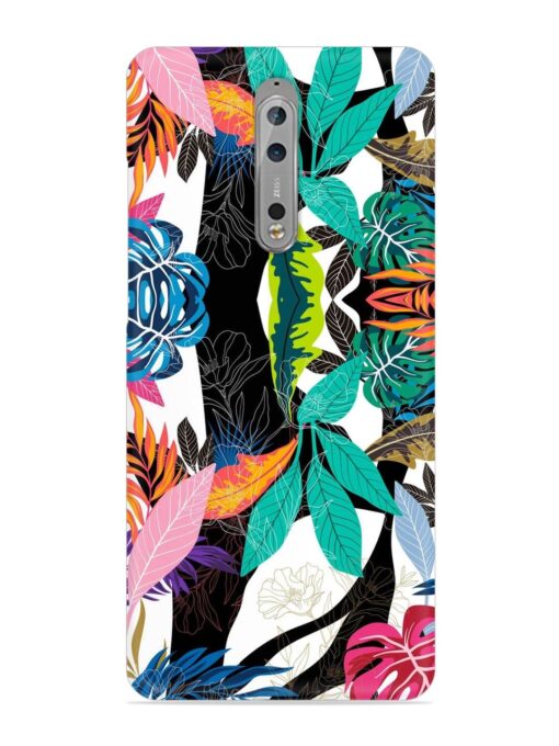 Floral Pattern Bright Snap Case for Nokia 8 Zapvi