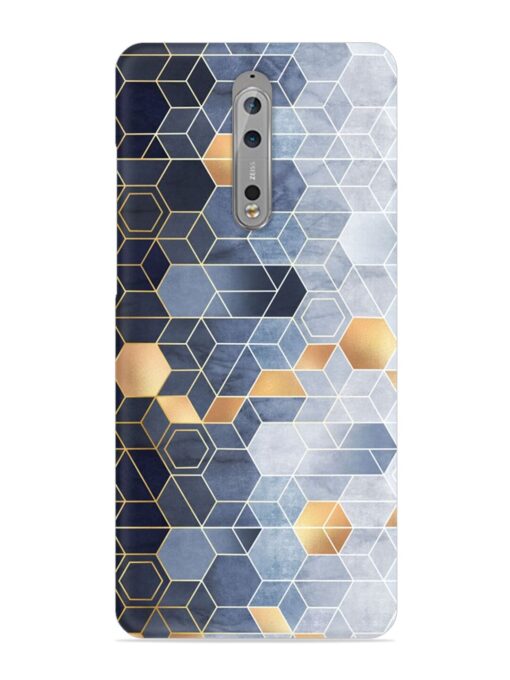 Geometric Abstraction Hexagons Snap Case for Nokia 8 Zapvi