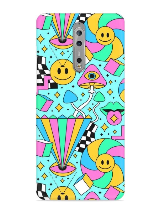 Trippy Rainbow 60S Snap Case for Nokia 8 Zapvi