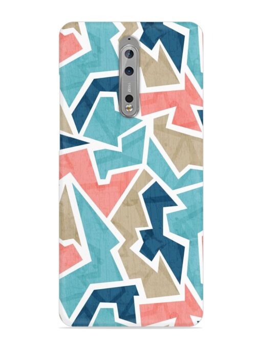 Vintage Geometric Triangle Snap Case for Nokia 8 Zapvi