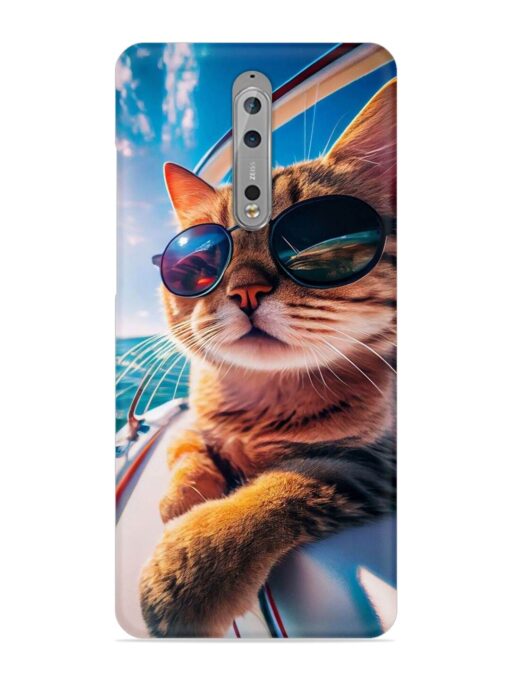 Cat In Style Snap Case for Nokia 8 Zapvi