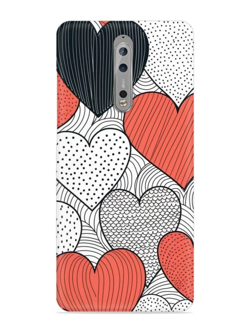 Girly Heart Seamless Snap Case for Nokia 8 Zapvi