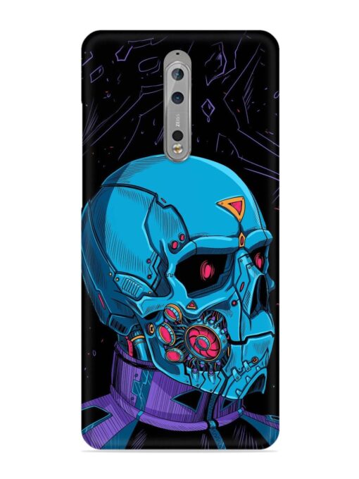 Skull Robo Vector Snap Case for Nokia 8 Zapvi