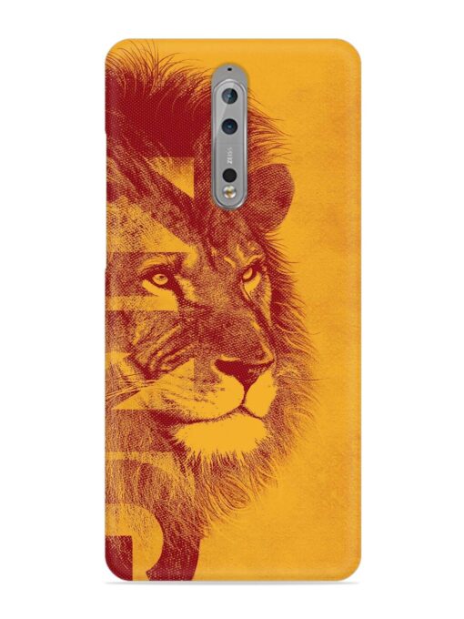 Gold Lion Crown Art Snap Case for Nokia 8 Zapvi