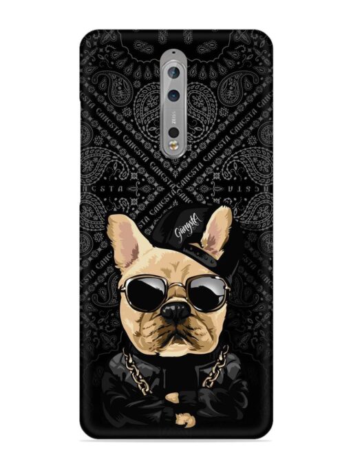 Gangsta Cool Sunglasses Dog Snap Case for Nokia 8 Zapvi