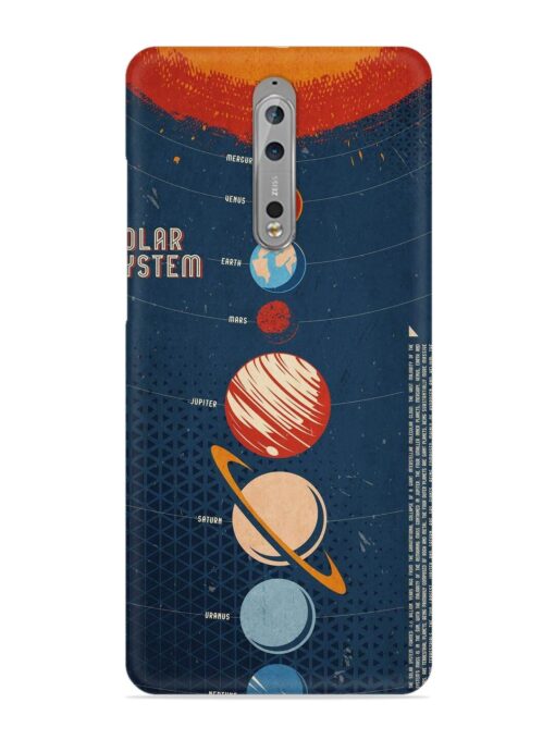 Solar System Vector Snap Case for Nokia 8 Zapvi